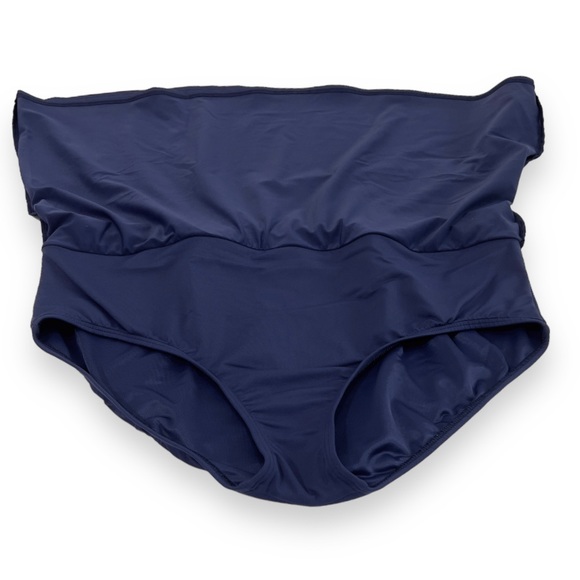 Lands End Swim Skirt with built-in briefs Style 347223 Navy size 18 - Picture 3 of 9